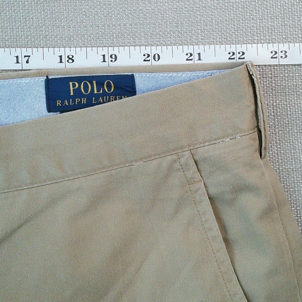 Polo Ralph Lauren Chino Pants Mens 44/30 Tan Khaki Stretch Classic Fit - Picture 4 of 9